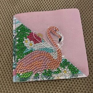 - Pink Flamingo Beaded Bookmark